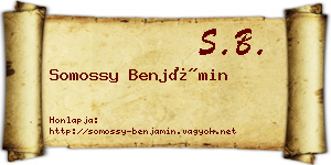 Somossy Benjámin névjegykártya
