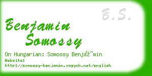 benjamin somossy business card